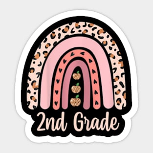 2Nd Grade Rainbow For Kids And Teacher Back To School Sticker